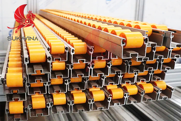 Thanh trượt con lăn lắp ráp kệ hàng tối ưu cho lưu trữ và sản xuất